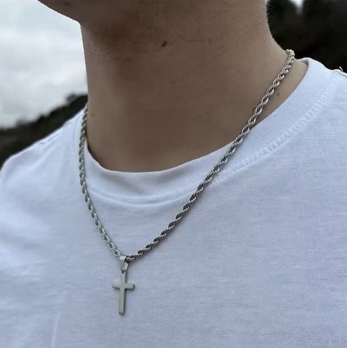 Men cross chain necklace - men’s,
