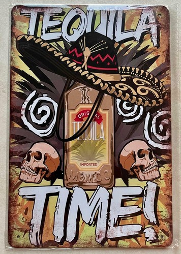 Tequila time metal plaque - metal,