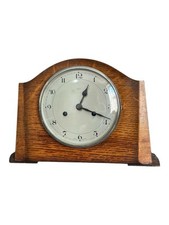 Fine Smiths Oak Mantle Clock – Art Deco Striking Hammer Mantel Clock