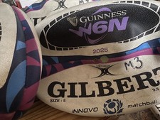 Bundle Of 6 Men And Women’s Six Nations 2025 Matchballs - Inc. Men’s Signed Ball