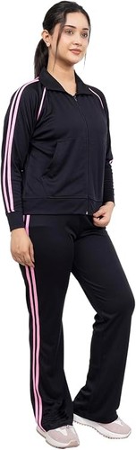 Women black tracksuit set - tracksuit, full
