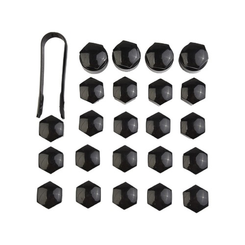 Black wheel nut bolt - black,
