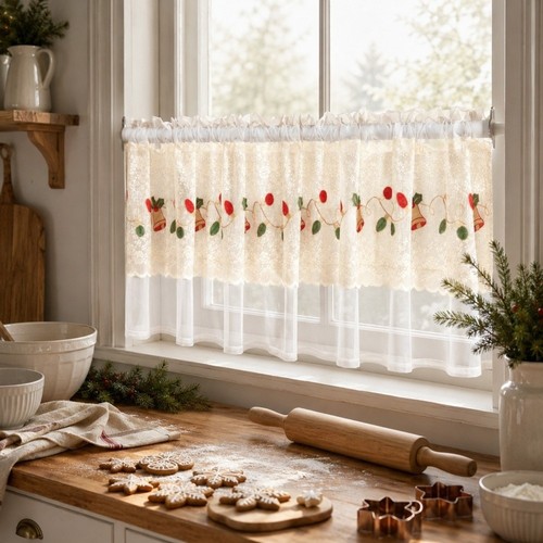 Cafe kitchen curtain valance - cafe,