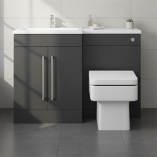 L-Shaped Bathroom Vanity WC