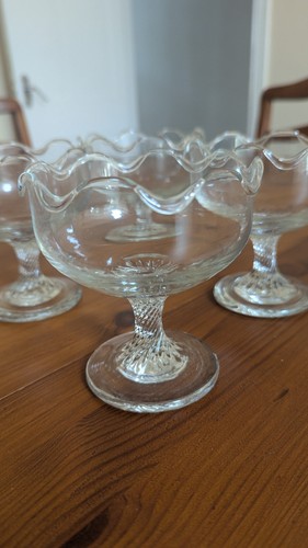 Set vintage clear glass - 4,