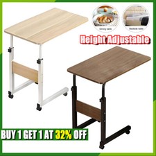 Hospital Over Bed Tray Table Height Adjustable Mobile Overbed Laptop Desk Stand