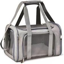 Grey Cat Carrier Bag Soft