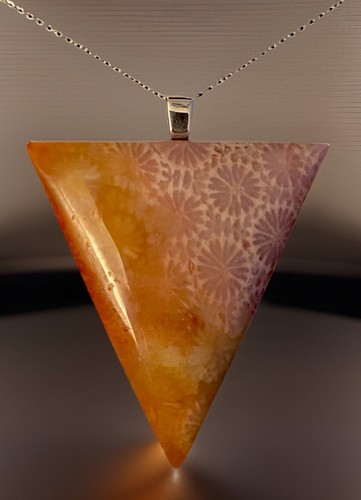 Ladies fossil coral - ladies, pendant