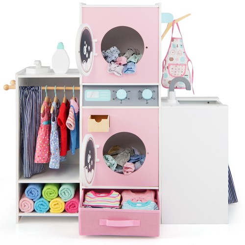 Wooden kids laundry playset - kids,