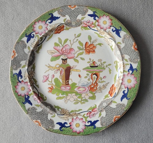 Antique masons ironstone table - antique,