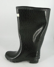 WEDGE WELLY SNAPPY BLACK CROC