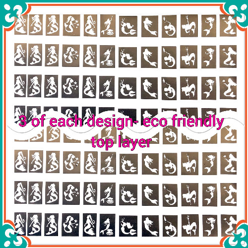 Glitter tattoo stencils - glitter,