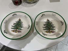 SPODE CHRISTMAS TREE TWO LARGE DISHES