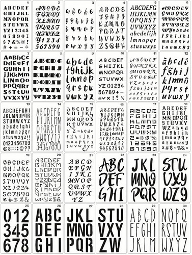 30pcs letter stencils - 30pcs, for