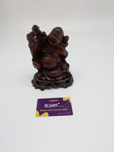 Vintage laughing carved wooden - vintage,