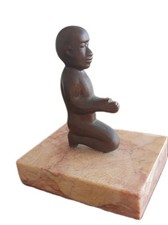 Art Deco  African Boy Bronze