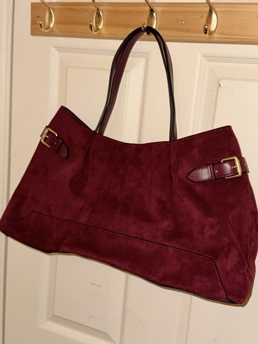 Large red vegan suede - large,