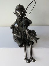 Metal Novelty Angler Fisherman Ornament Fishing Fisherman t