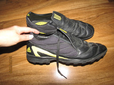 Vintage Adidas F50 TRX UK  10 Astro Boots black leather VERY RARE