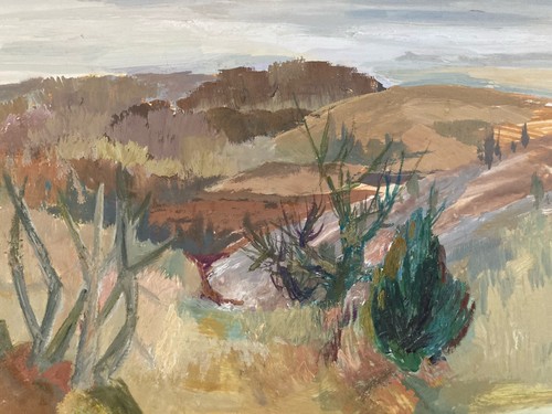 1964 gouache painting paper - on,