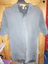 Ashworth Blue Grey Mens Polo Shirt Top S Small Golf Golfing