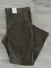 M&S MENS REGULAR FIT MOLE BROWN STRETCH CORD TROUSERS Waist 44” Leg 31” Bnwt 