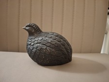 Vintage Solid Brass Quail Bird