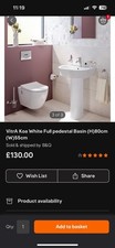 B&Q Bathroom Sink and Pedestal