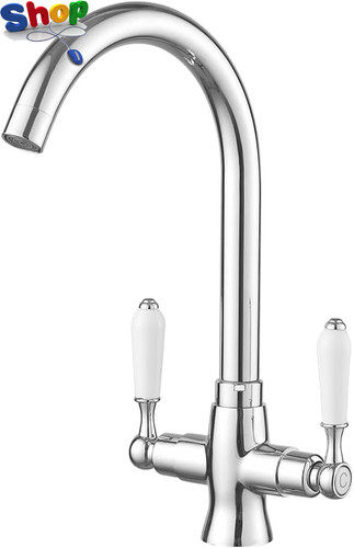 Chrome kitchen sink - kitchen, mixer