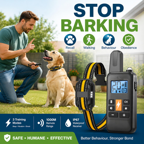 Dog training collar stop - training,