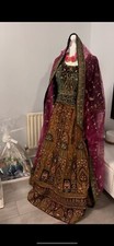 Pakistani Bridal/mehndi/party lengha dress asian indian pakistani Outfit