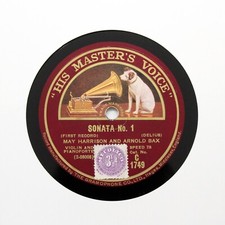 MAY HARRISON & ARNOLD BAX "Sonata No. 1" (Delius) 12" HMV 2 DISC SET [78 RPM]