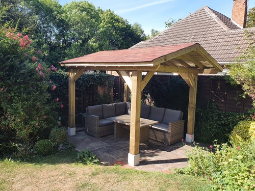 Wooden gazebo heavy - wooden, duty