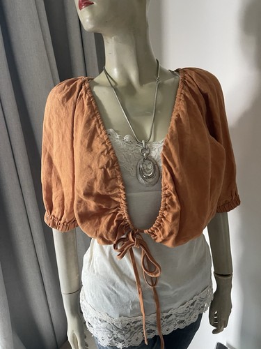 Aere pure linen bolero - linen,