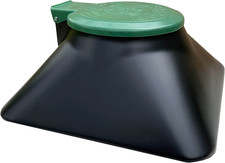 "The Original In-Ground Dog Waste Disposal System, Black with Green Lid (3800X)