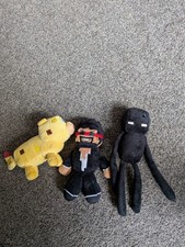 Minecraft Plush Bundle Captain Sparklez Enderman, Ocelot Soft Toys