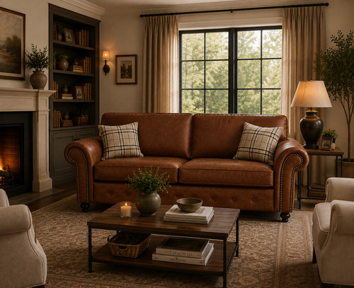Tan brown traditional fabric - tan,