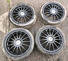 TEAM DYNAMICS MOTORSPORT 18” ALLOY WHEELS and Tires 225/40R18 + Bolts fits VW