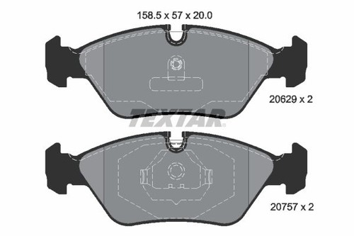 Front brake pad set fits - set,