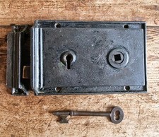 Victorian Cast Iron Rim Lock