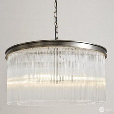 The White Company Helston Large Glass / Metal Chandelier Ceiling Pendant Light