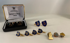Masonic cufflinks, shirt studs
