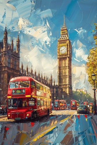 London big ben red bus - ben,