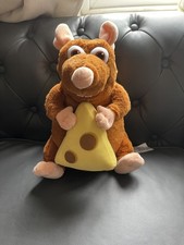DISNEYLAND PARIS RATATOUILLE EMILE WITH CHEESE BROWN MOUSE SOFT TOY 12'' RETIRED