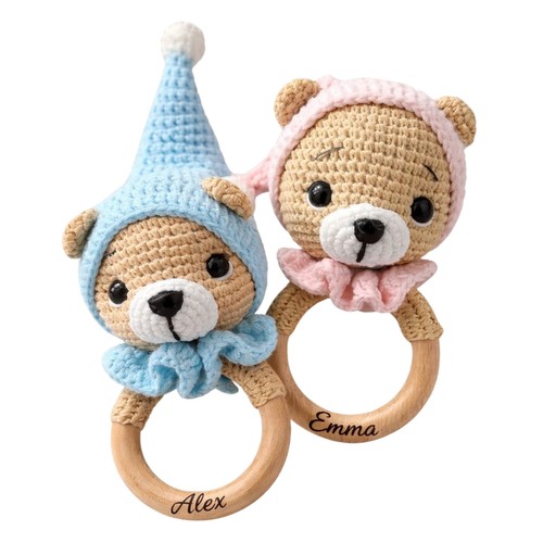 Personalized baby rattle - personalized,
