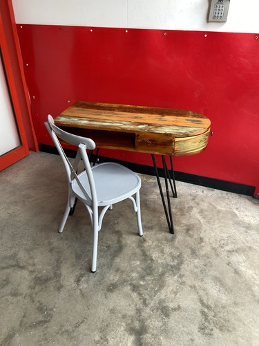 Reclaimed solid wood desk with - solid,