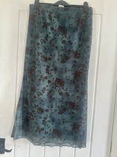 Skirt Mermaid Style/fish Tail, Size 14-16 Green Lined Skirt With Black Pattern