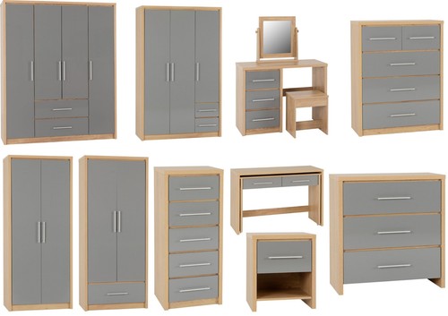 Bedroom furniture range grey - bedroom,