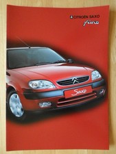 CITROEN SAXO FURIO Limited Edition orig 2002 UK Mkt Sales Brochure