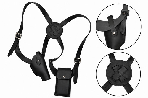 Double shoulder holster with - double,